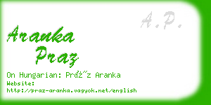 aranka praz business card